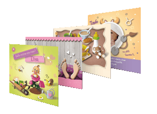 Collection de faire-part de naissance ou de mariage 100% personnalisable