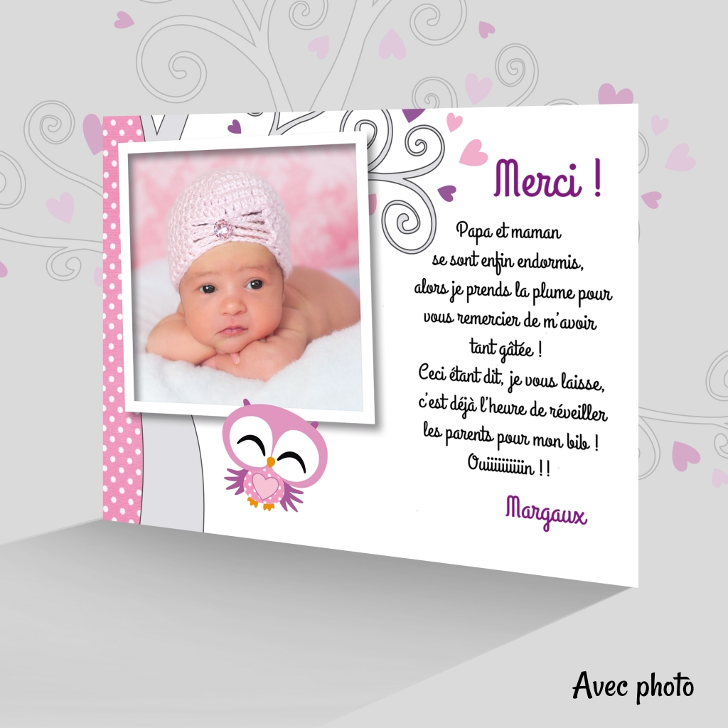 Carte De Naissance Avec Bébé Fille