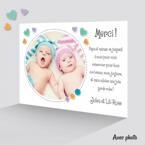 Carte de Remerciement Spéciale Naissance Jumeaux Trop Gâtés Comique