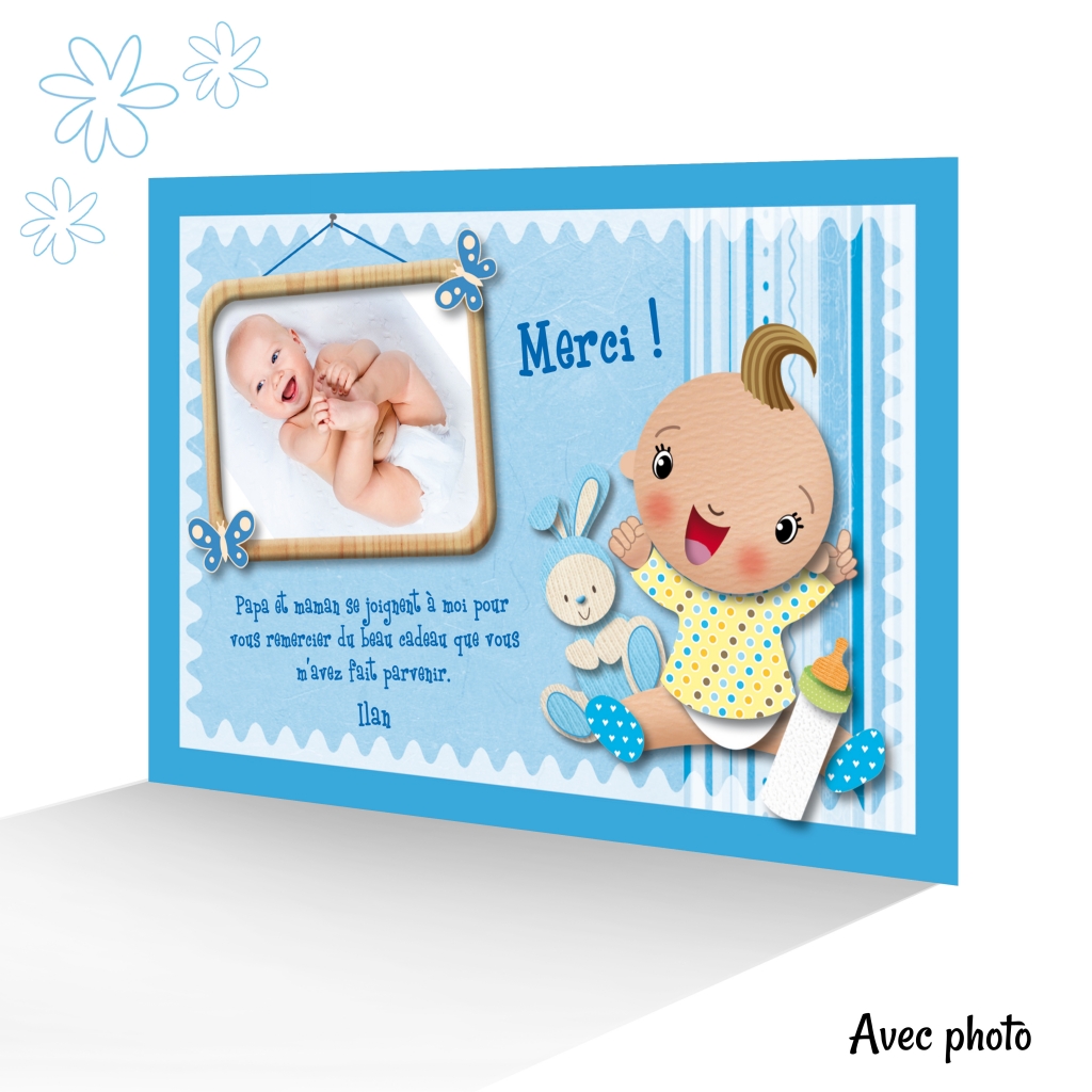 Faire-Part Naissance Garçon Ma carte bleue de Bébé