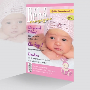 Carte Remerciement Bébé Magazine Humoristique Fille