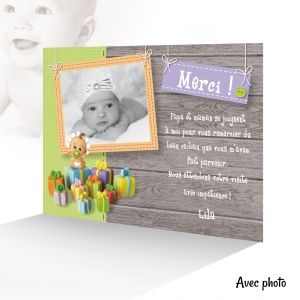 Carte remerciement Humoristique avec Illustrations en Pâte à Modeler