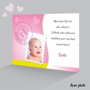 Carte Remerciement Photo Fille Humour Carte Postale Timbre Original