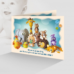 Faire part naissance Savane et Motifs │ Planet Cards