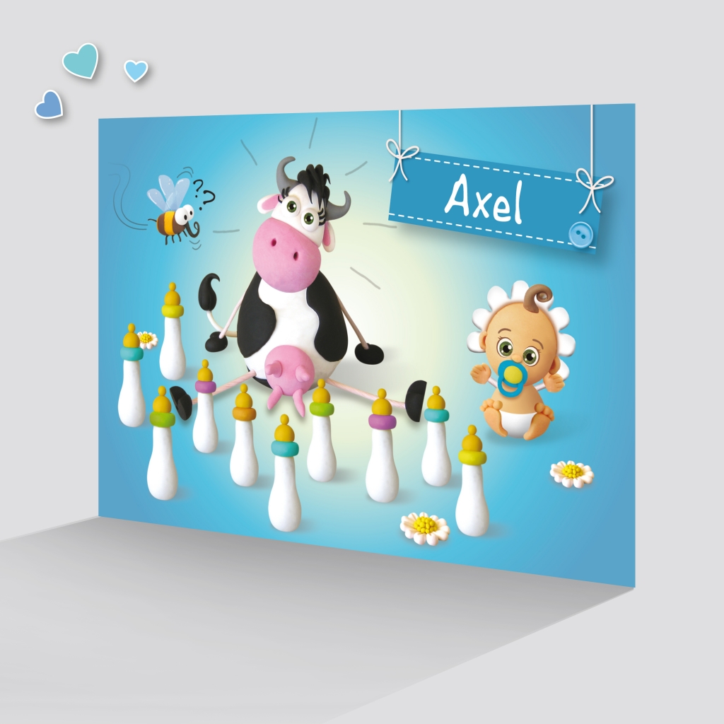 Faire Part De Naissance Original Garcon Tendance Avec Vache Rigolote Joli Faire Part