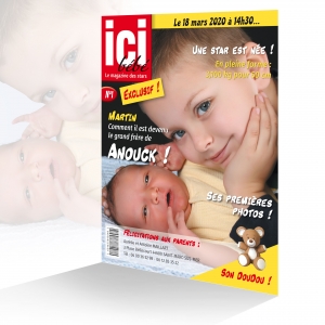 Faire Part Naissance Photo Magazine Star People Humoristique Voilà Bébé