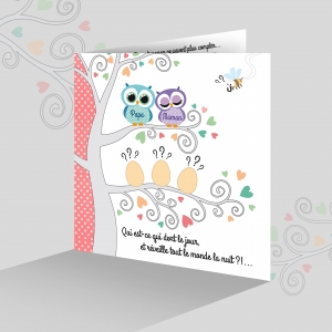 splendide faire part de naissance spécial trilés humoristique à gratter pour le prénom